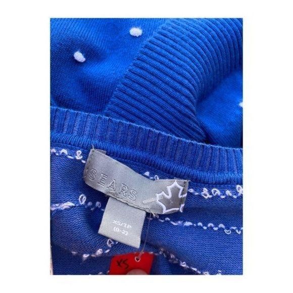 Vintage 90s Sears Polka dot Cardigan Button Up - Picture 3 of 12